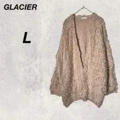 グラシア　カーディガン　ベージュ　L　羽織り　カジュアル　ゆったり　レディース