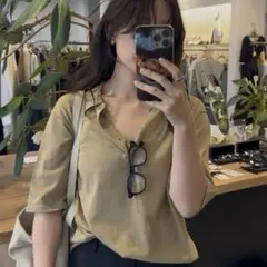 ニットポロ ポロシャツ