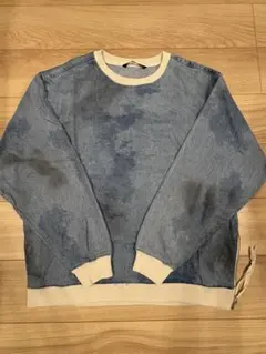 【ZARA】 ダメージデニムスウェット