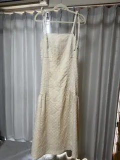 アイボリー キャミソール ロングワンピース