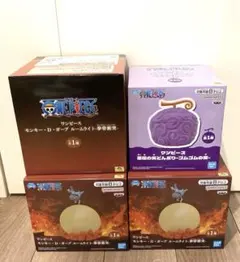 ワンピース モンキー・D・ガープ　ルームライト　悪魔の実どんぶり　2種　4点