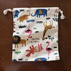 動物柄 巾着袋