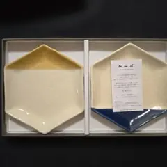 m.m.d ペア食器 瀬戸焼 　六角形陶器プレートセット 2枚　瀬戸焼のサムネイル