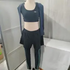 m55 FILA スポーツウェアセット ジム用　ネイビー