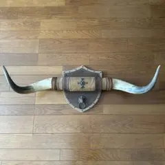 アメリカ南西部（サウスウエスト）ネイティブアメリカン　牛の頭蓋骨　陶器製　装飾品 アメリカ南西部（サウスウエスト）ネイティブアメリカン 牛の頭蓋骨