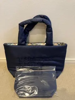 コメダ珈琲　ネイビー　ロゴ入りトートバッグ ポーチ付き