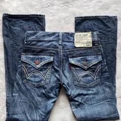 503 ブーツカット フレア ブルートリップ ヒゲ 縦落ち ハチノス デニム