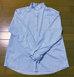 新品AOKIレディースシャツANCHOR WOMAN ストライプ フリルシャツのサムネイル