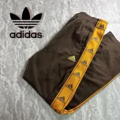 adidas 00s トラックパンツ ジャージ 下 ストレート ブラウン L