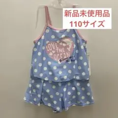 キッズ ワンピース水着 ドット柄 110cm