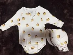 gelato pique 長袖ロンパース プリン 帽子付き