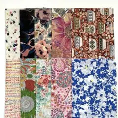 312.リバティ 輸入タナローン カットクロス　30×30センチ　10枚セット