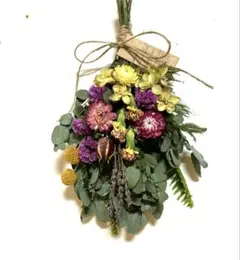 ✳️土日限定‼️ユーカリ✳︎カシワバ紫陽花✳︎ドライフラワー スワッグ インテリアのサムネイル