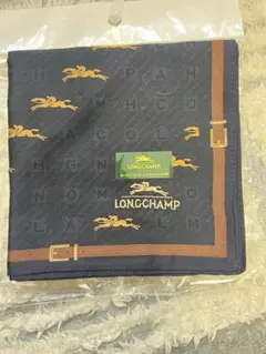 LONGCHAMP ハンカチ ネイビー ホース柄のサムネイル