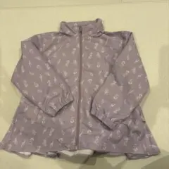 花柄フリル付きラベンダー　ウィンドブレーカー
