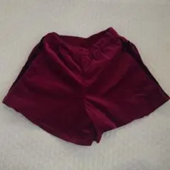 ポンポネット　コーデュロイキュロットパンツ　ボルドー3S（120〜130）