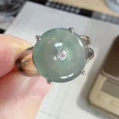 R2M-0900 Natural Genuine Jadeite Ring (Authenticity Guaranteed) - Free Size Link