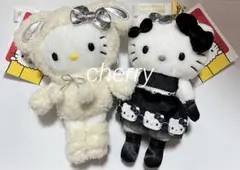 サンリオ　ハローキティ展　京都　マスコットキーホルダー　モノトーン　雪うさぎ