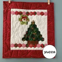 #63 ヘクサゴンクリスマスタペストリー　パッチワークキルト