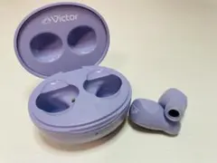 Victor ワイヤレスイヤホン HA-A6T パープル 充電ケース付き