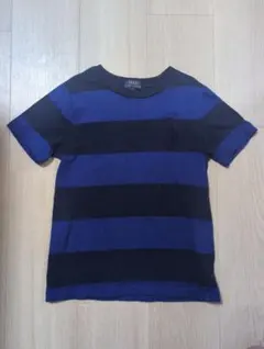 POLO RALPH LAUREN Tシャツ サイズ6 青黒ストライプ