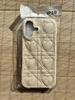 iPhone 16 ハート　キルティング　ケース