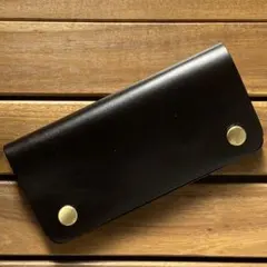 【茶芯・馬革】トラッカーウォレット　ブラック