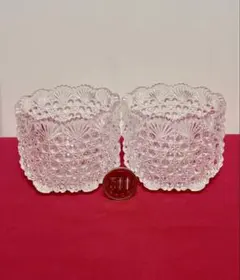 【HOYAクリスタル★ガラス製小鉢2個セット】【美品】のサムネイル