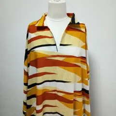 【アンティカ】ロングワンピース（フリー）総柄 大きいサイズ 体型カバー