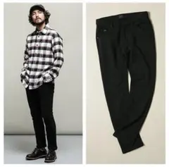 美品★ナノユニバース Lee別 ブラック Mサイズ★スウェットパンツ美シルエット