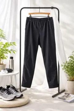 ユニクロ DRY-EX ストレッチパンツ 黒 L 快適