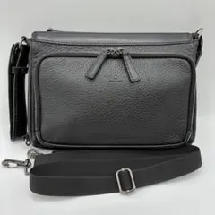 【極美品】フジタカ　クラッチ　ショルダー　2way レザー　ブラック　希少のサムネイル