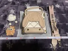 たれみみウサギ・デザイン カジュアルショルダーパック&ハンドバック新品未使用品