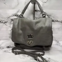 未使用✨ ザネラート　ポスティーナ　L　ショルダーバッグ　シボ　2way　大容量 zanellato-002_01.jpg