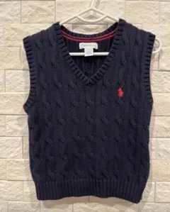 ラルフローレン　ケーブル編みベスト　90cm
