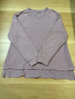 薄い紫　長袖トレーナー 綿100%