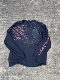 GOTCHA. グラフィック長袖カットソー ネイビー