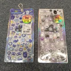 ジュエルプチドロップ　ねこ　うさぎ　暗いところで光るシール