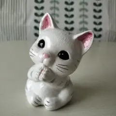 お願い猫ちゃん　貯金箱
