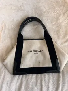 BALENCIAGA トートバッグ キャンバス ブラック ホワイトのサムネイル