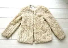 ザラZara Girls 冬用ファーコート 7/8サイズ　128センチ