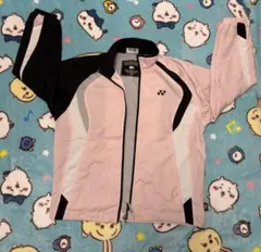 YONEX ウォームアップジャケット SS ピンク/黒 長袖 バドミントン