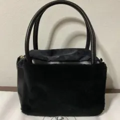 ☆開店セール☆ 新品未使用 美品 ラシット レザー×ナイロン×エコファーバッグ②のサムネイル