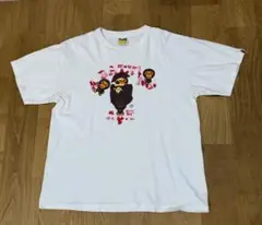 A・BATHING APE APE エイプ マイロ ピンク Tシャツ