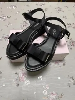 アルテミスダイアナ ブラックリボンサンダルLサイズ