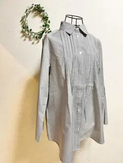 ◆ピンタック／グレー・ストライプ(Lサイズ）◆