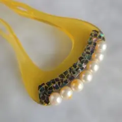 鼈甲風　かんざし　簪　真珠　パール　螺鈿　K9　留袖　結婚式　和装　着物