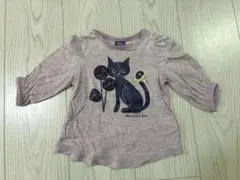 80 薄手長袖Tシャツ アナスイミニ ラメ ベビー服 猫 ティティ 人気ブランドのサムネイル