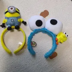 USJ セサミストリート ミニオン　カチューシャ 2点セット