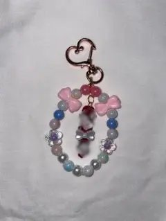 カラフルビーズリボンストラップ